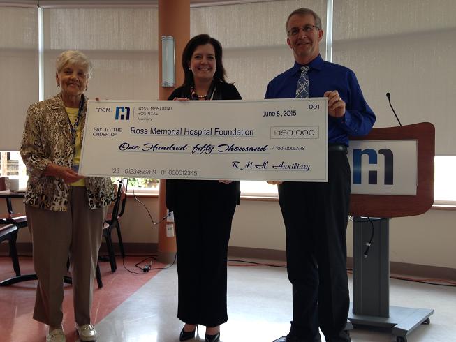 Auxiliary presents $150,000 for ultrasound equipment